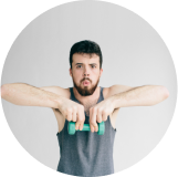 Debilidad muscular en la mano afectada