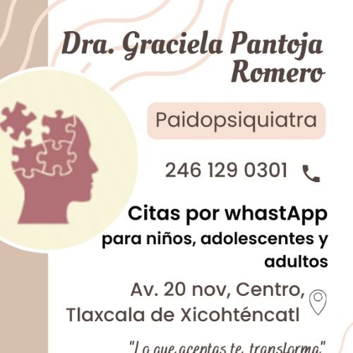 Graciela Pantoja Romero, Psiquiatra en Tlaxcala | Agenda una cita online