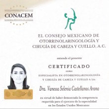 Vanessa Selenia Castellanos Arana, Otorrinolaringólogo en Guadalajara | Agenda una cita online