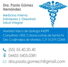 Paola Gómez Hernández, Médico Internista en Cuauhtémoc | Agenda una cita online